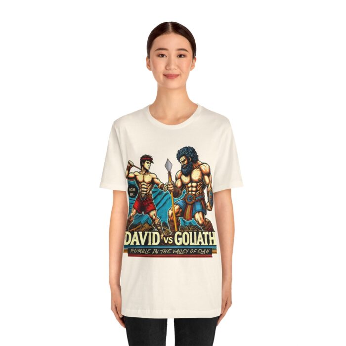 David vs Goliath T-Shirt - Faith and Strength Tee - YHWH Threads - Image 69