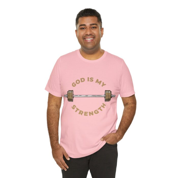 God Is My Strength T-Shirt - Faith and Fitness Apparel - YHWH Threads - Image 132