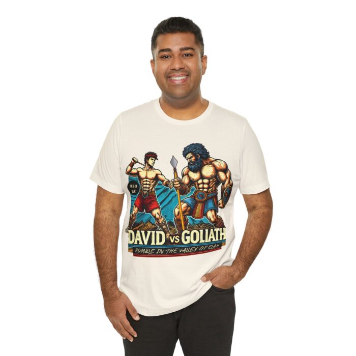 David vs Goliath T-Shirt - Faith and Strength Tee - YHWH Threads - Image 74