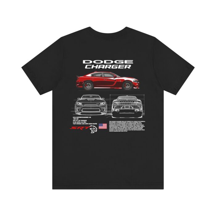 Dodge Charger SRT Hellcat Redeye Blueprint Graphic Tee - Premium Car Enthusiast T-Shirt - Boosted Gear Co. - Image 32