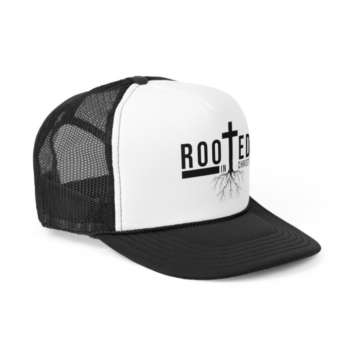 Rooted in Christ Trucker Hat - YHWH Threads