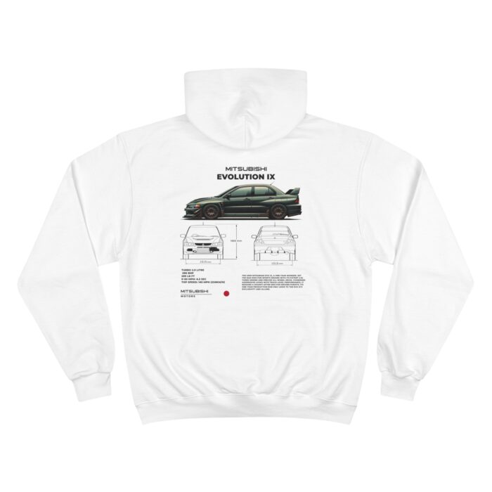 Mitsubishi Evolution IX Spec Champion Hoodie - Boosted Gear Co. - Image 3