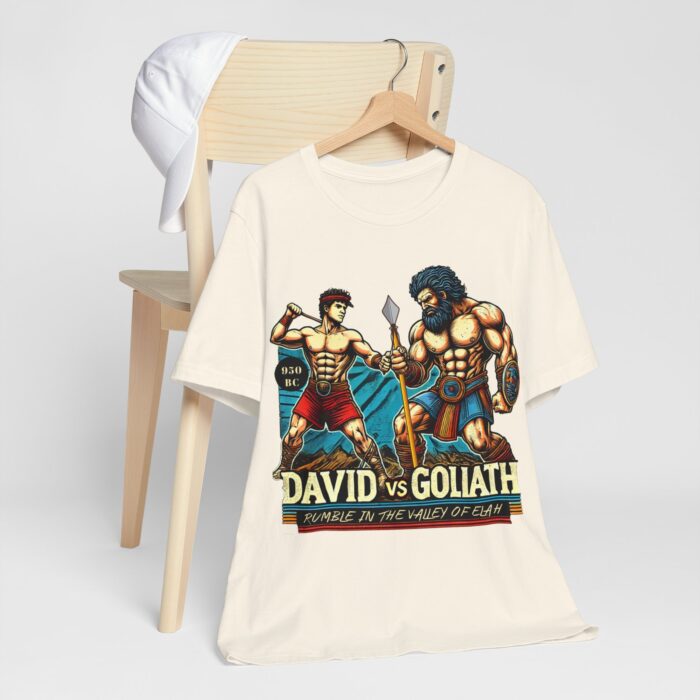 David vs Goliath T-Shirt - Faith and Strength Tee - YHWH Threads - Image 66