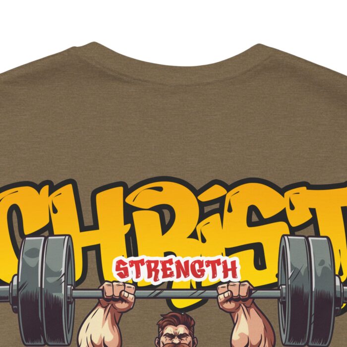 Christ Strength T-Shirt - Faith and Fitness Apparel - YHWH Threads - Image 184