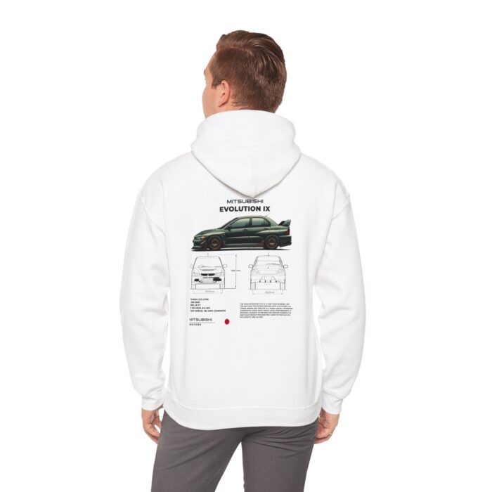 Mitsubishi Evolution IX Blueprint Graphic Hoodie - Boosted Gear Co. - Image 10