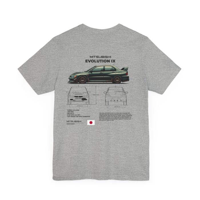 Mitsubishi Evolution IX Blueprint Graphic Tee - Premium Car Enthusiast T-Shirt - Boosted Gear Co - Image 91