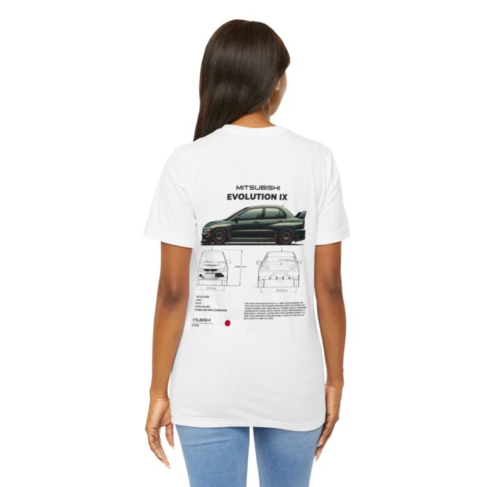 Mitsubishi Evolution IX Blueprint Graphic Tee - Premium Car Enthusiast T-Shirt - Boosted Gear Co - Image 23