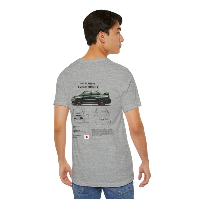 Mitsubishi Evolution IX Blueprint Graphic Tee - Premium Car Enthusiast T-Shirt - Boosted Gear Co - Image 108