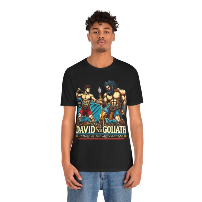 David vs Goliath T-Shirt - Faith and Strength Tee - YHWH Threads - Image 41