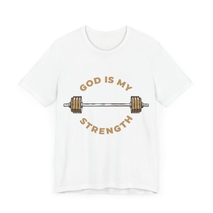 God Is My Strength T-Shirt - Faith and Fitness Apparel - YHWH Threads - Image 3