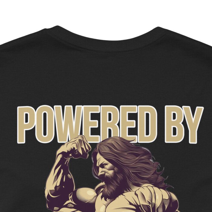 Powered by Faith and Muscles T-Shirt - Samson Graphic Design - Image 68