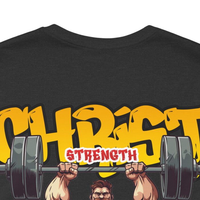 Christ Strength T-Shirt - Faith and Fitness Apparel - YHWH Threads - Image 300