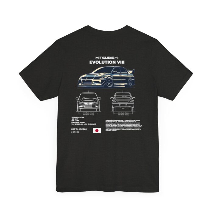 Mitsubishi Evolution VIII Blueprint Graphic Tee - Boosted Gear Co. - Image 59