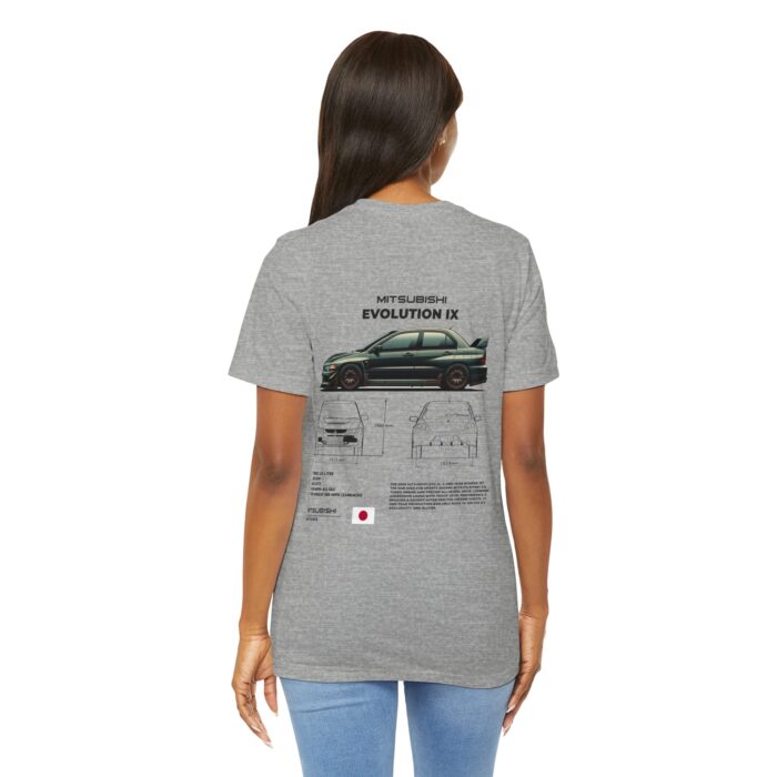 Mitsubishi Evolution IX Blueprint Graphic Tee - Premium Car Enthusiast T-Shirt - Boosted Gear Co - Image 110