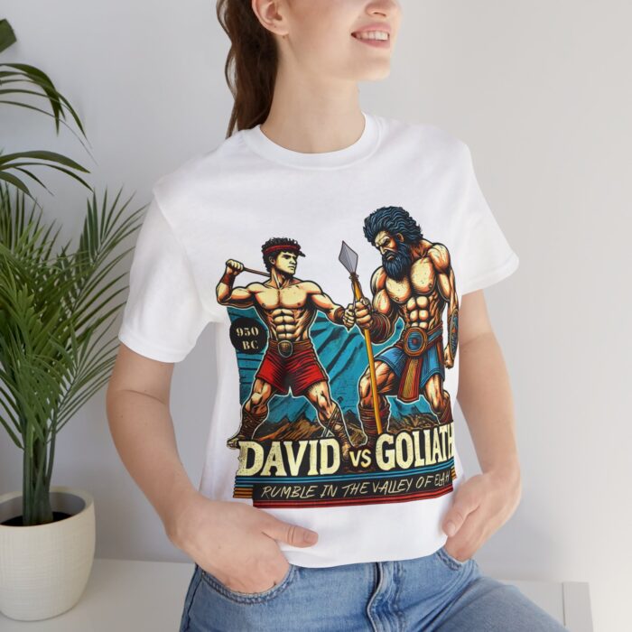 David vs Goliath T-Shirt - Faith and Strength Tee - YHWH Threads - Image 24