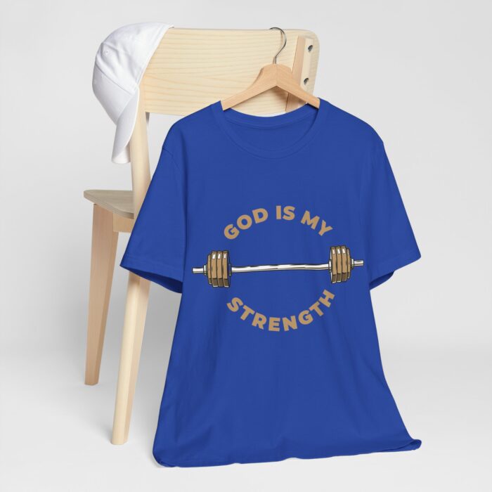 God Is My Strength T-Shirt - Faith and Fitness Apparel - YHWH Threads - Image 95