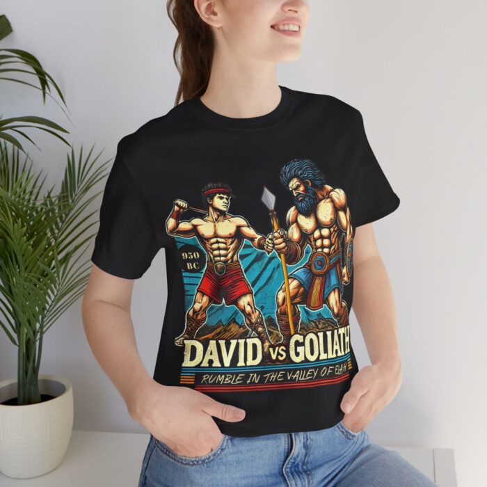 David vs Goliath T-Shirt - Faith and Strength Tee - YHWH Threads - Image 53