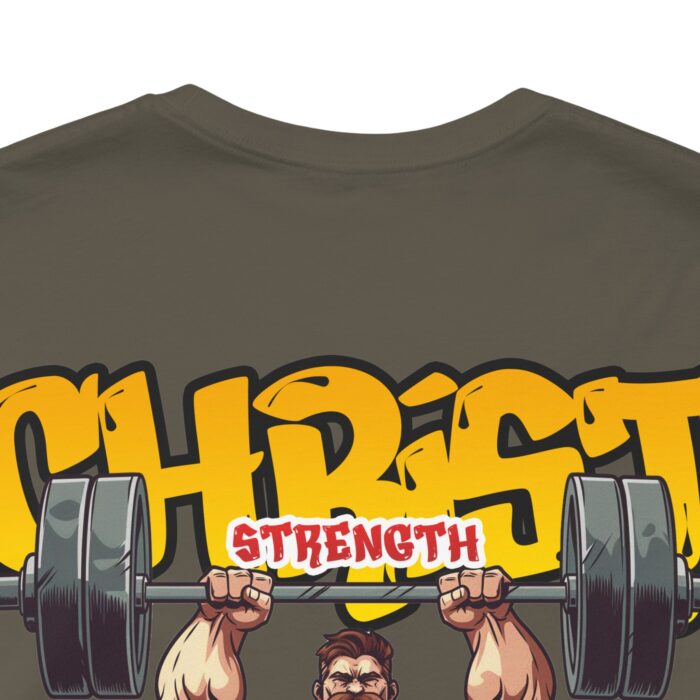 Christ Strength T-Shirt - Faith and Fitness Apparel - YHWH Threads - Image 242