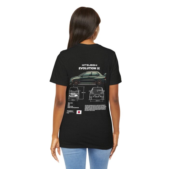 Mitsubishi Evolution IX Blueprint Graphic Tee - Premium Car Enthusiast T-Shirt - Boosted Gear Co - Image 81