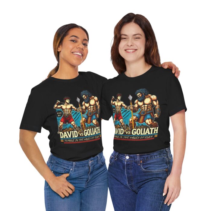 David vs Goliath T-Shirt - Faith and Strength Tee - YHWH Threads - Image 56