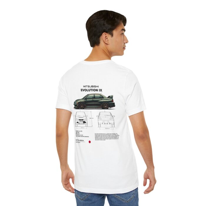 Mitsubishi Evolution IX Blueprint Graphic Tee - Premium Car Enthusiast T-Shirt - Boosted Gear Co - Image 21