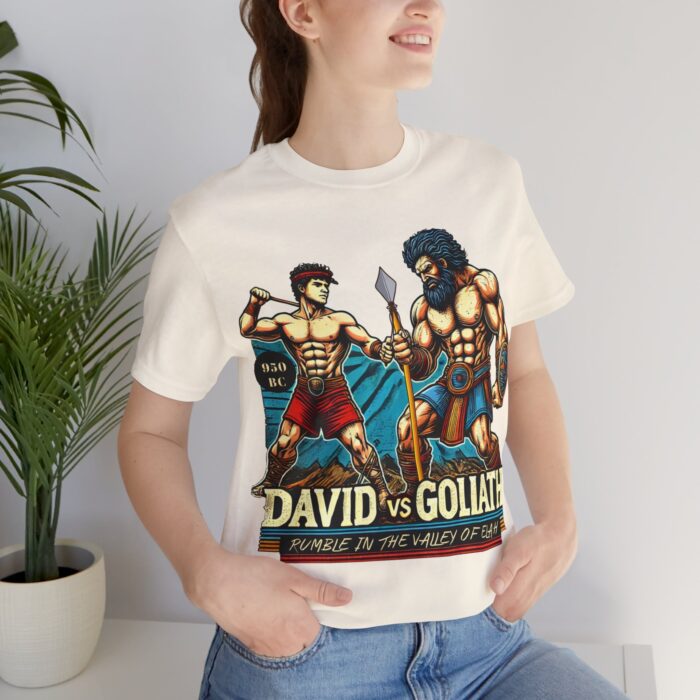 David vs Goliath T-Shirt - Faith and Strength Tee - YHWH Threads - Image 82