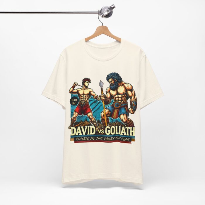 David vs Goliath T-Shirt - Faith and Strength Tee - YHWH Threads - Image 65