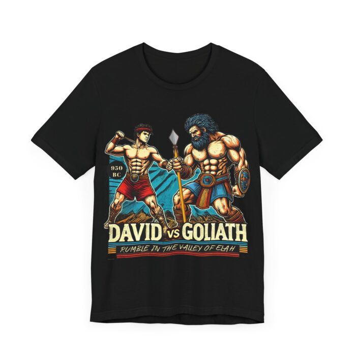 David vs Goliath T-Shirt - Faith and Strength Tee - YHWH Threads - Image 32