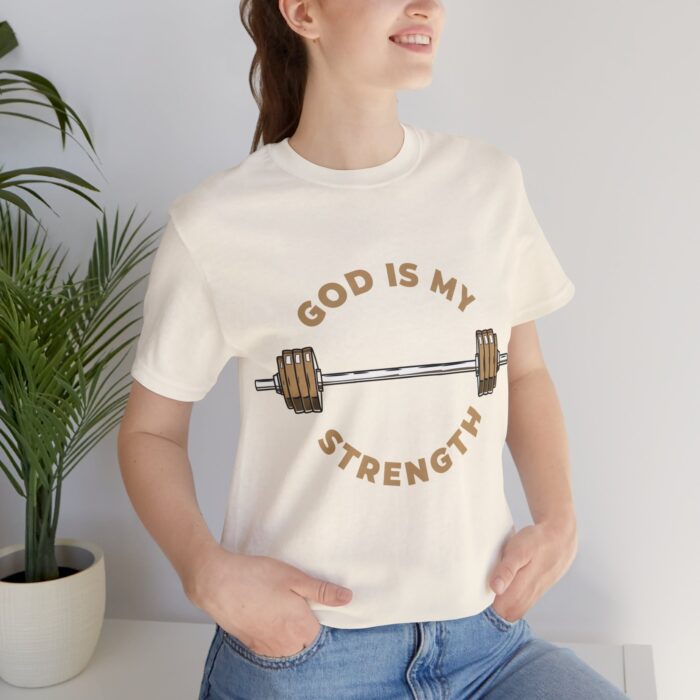 God Is My Strength T-Shirt - Faith and Fitness Apparel - YHWH Threads - Image 82