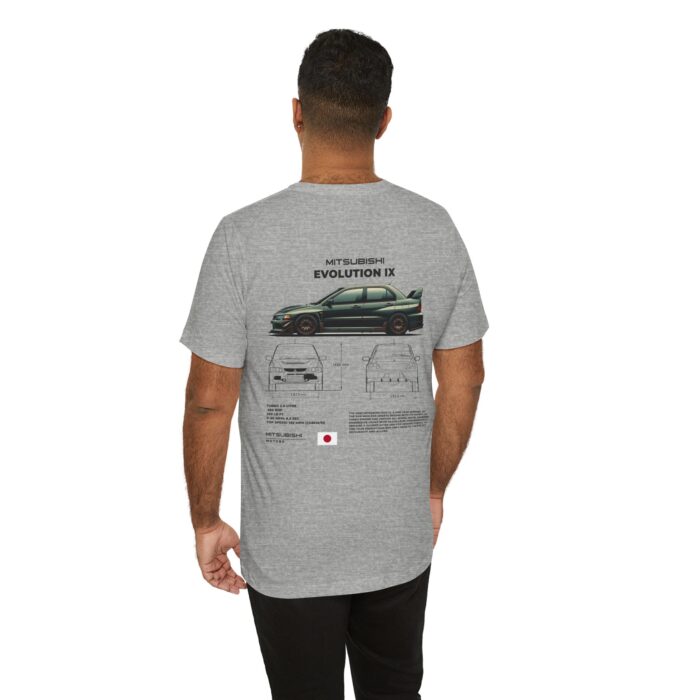 Mitsubishi Evolution IX Blueprint Graphic Tee - Premium Car Enthusiast T-Shirt - Boosted Gear Co - Image 104