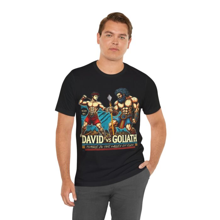 David vs Goliath T-Shirt - Faith and Strength Tee - YHWH Threads - Image 43