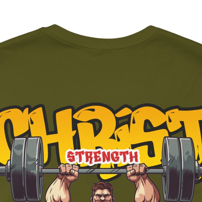 Christ Strength T-Shirt - Faith and Fitness Apparel - YHWH Threads - Image 271