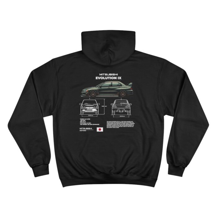 Mitsubishi Evolution IX Spec Champion Hoodie - Boosted Gear Co. - Image 7