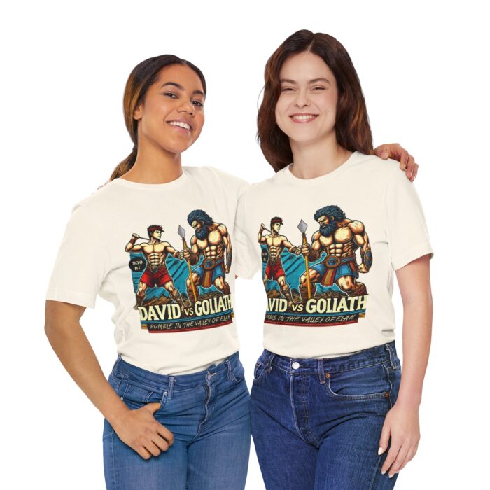 David vs Goliath T-Shirt - Faith and Strength Tee - YHWH Threads - Image 85