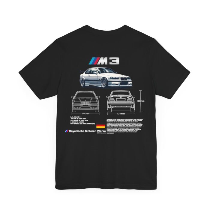 BMW M3 E36 Blueprint Graphic Tee - Boosted Gear Co - Image 33