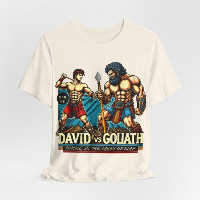 David vs Goliath T-Shirt - Faith and Strength Tee - YHWH Threads - Image 64