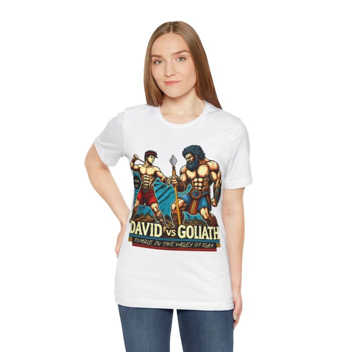 David vs Goliath T-Shirt - Faith and Strength Tee - YHWH Threads - Image 13