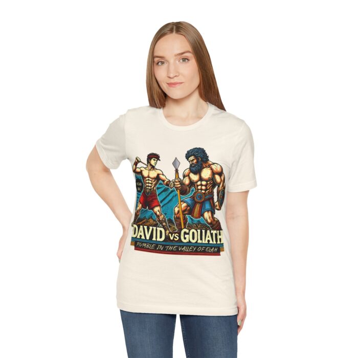 David vs Goliath T-Shirt - Faith and Strength Tee - YHWH Threads - Image 71