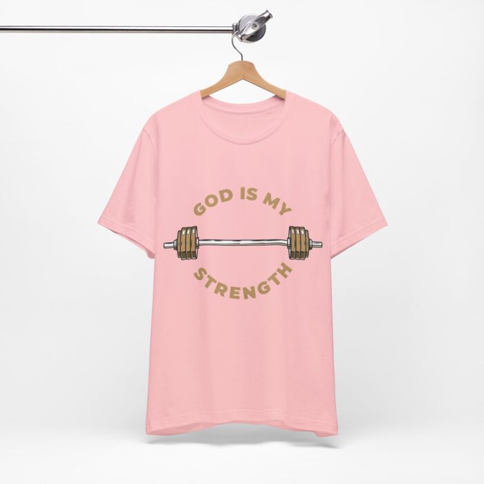 God Is My Strength T-Shirt - Faith and Fitness Apparel - YHWH Threads - Image 123