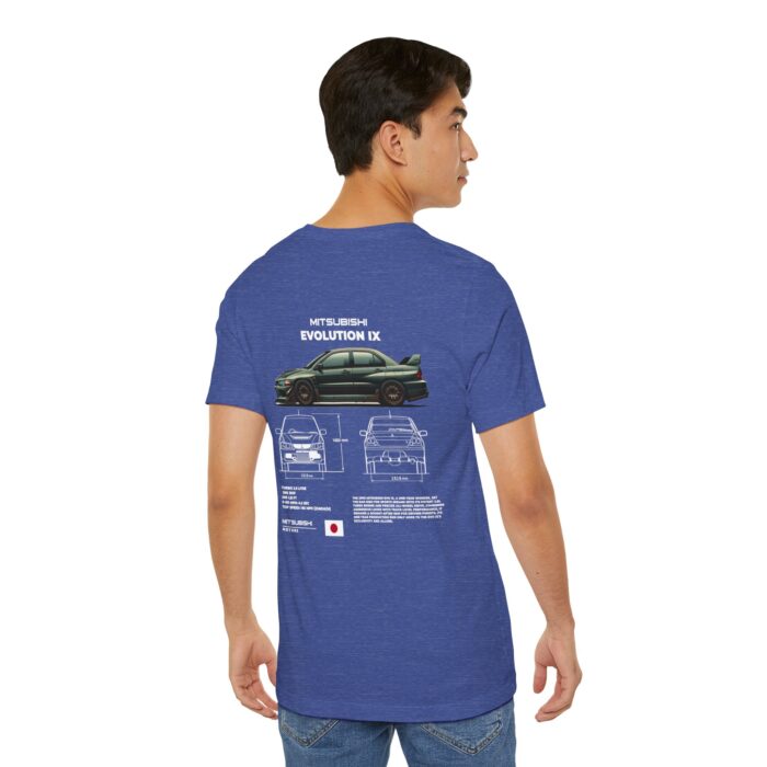 Mitsubishi Evolution IX Blueprint Graphic Tee - Premium Car Enthusiast T-Shirt - Boosted Gear Co - Image 137