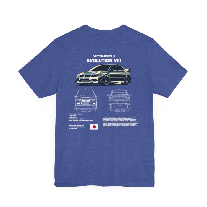 Mitsubishi Evolution VIII Blueprint Graphic Tee - Boosted Gear Co. - Image 117