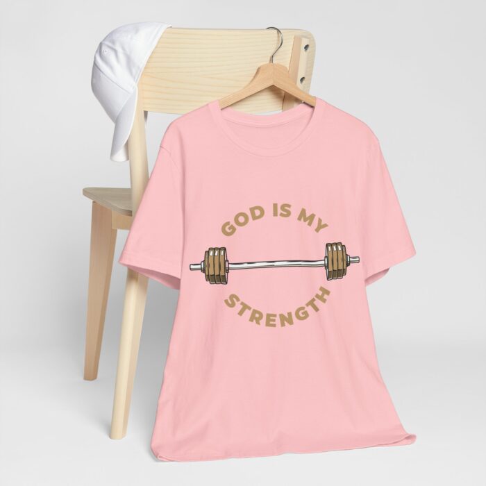 God Is My Strength T-Shirt - Faith and Fitness Apparel - YHWH Threads - Image 124