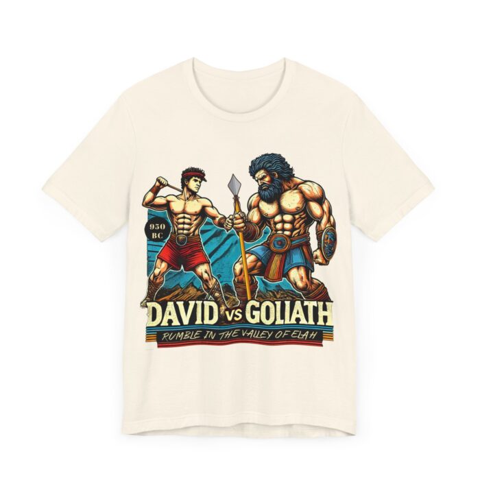 David vs Goliath T-Shirt - Faith and Strength Tee - YHWH Threads - Image 61