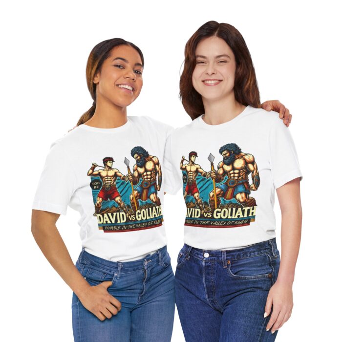 David vs Goliath T-Shirt - Faith and Strength Tee - YHWH Threads - Image 27