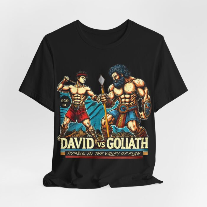 David vs Goliath T-Shirt - Faith and Strength Tee - YHWH Threads - Image 35