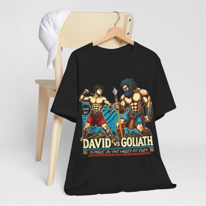 David vs Goliath T-Shirt - Faith and Strength Tee - YHWH Threads - Image 37