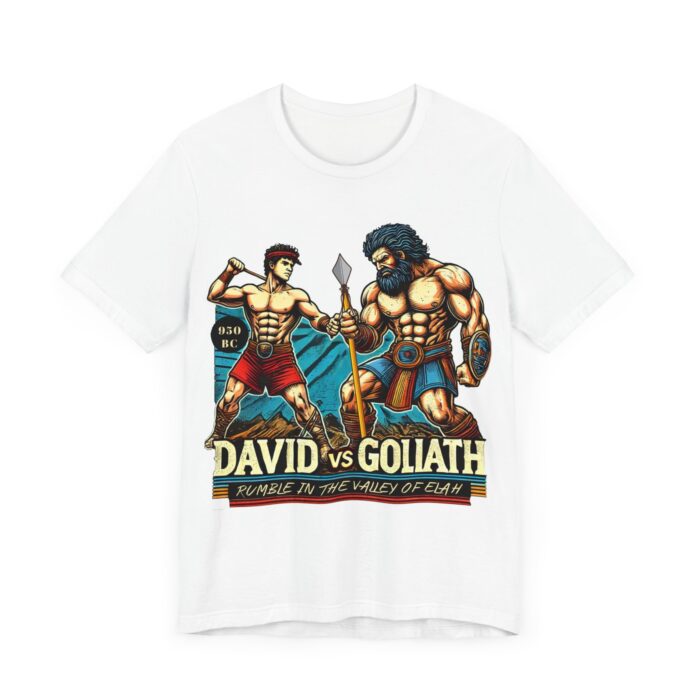 David vs Goliath T-Shirt - Faith and Strength Tee - YHWH Threads - Image 3