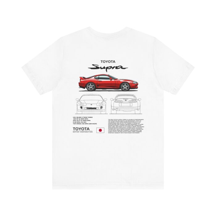 Toyota Supra MK4 Blueprint Graphic Tee - Boosted Gear Co. - Image 3