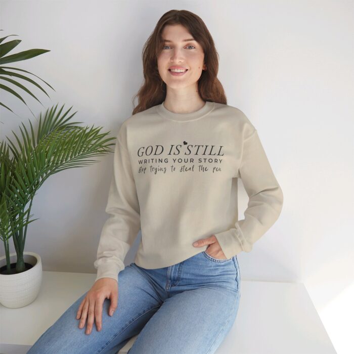 Inspirational Christian Sweatshirt, God is Still Writing Your Story, Unisex Jumper, Religious Pullover, Christian Crewneck, Bible Verse - Image 11