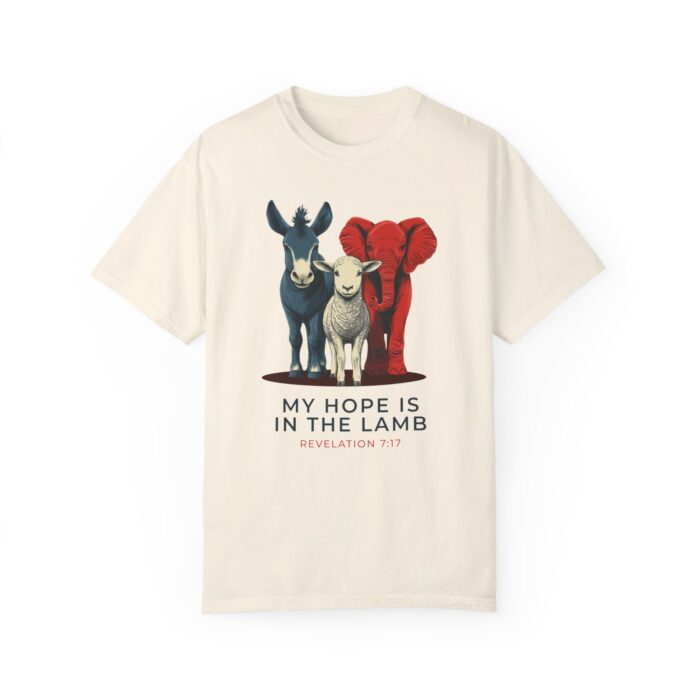 My Hope is in the Lamb T-Shirt - Christian Faith Shirt - Revelation 7:17 Scripture Tee